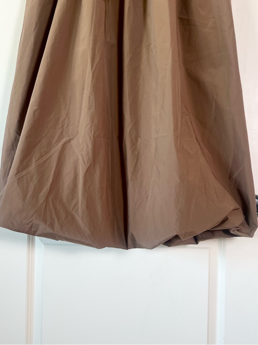 Emerson Lang Elegant Chic Brown Balloon Midi Bubble Skirt Size XL NWT - Picture 4 of 10